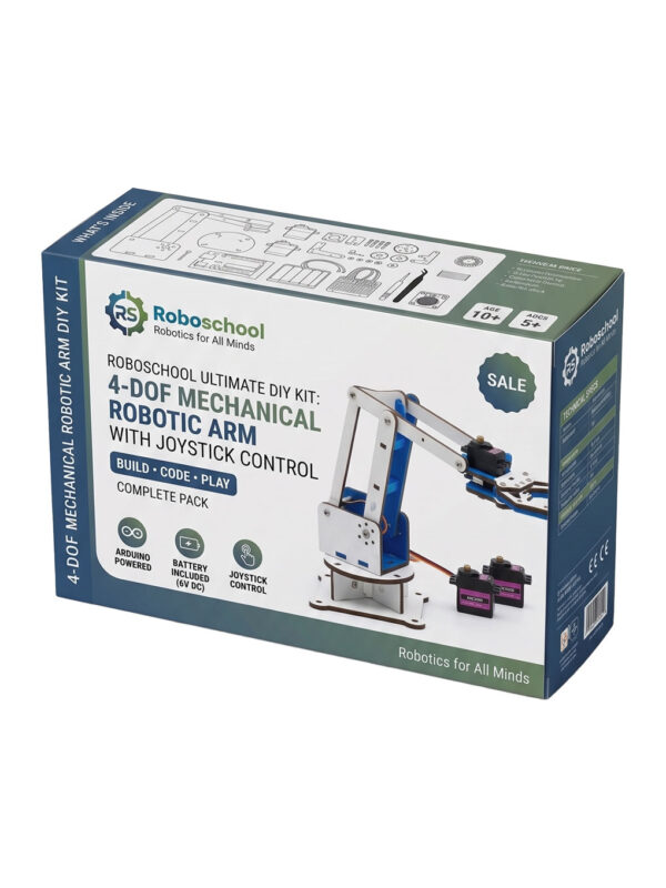 4-dof-mechanical-robotic-arm-diy-kit-with-joystick-control-pick-place-stem-engineering-project-for-students 4-DOF Mechanical Robotic Arm DIY Kit with Joystick Control | Pick & Place STEM Engineering Project for Students