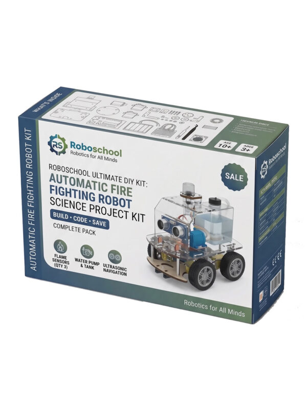 automatic-fire-fighting-robot-science-project-kit-with-flame-sensors-water-pump-school-exhibition-model Automatic Fire Fighting Robot Science Project Kit with Flame Sensors & Water Pump | School Exhibition Model