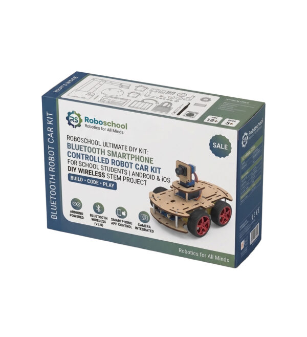 bluetooth-smartphone-controlled-robot-car-kit-for-school-students-android-ios-diy-wireless-stem-project Bluetooth Smartphone Controlled Robot Car Kit for School Students | Android & iOS DIY Wireless STEM Project