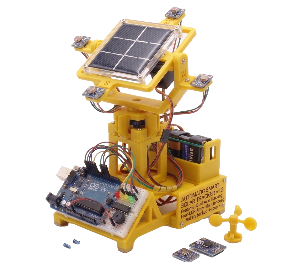 DIY Dual Axis Solar Tracker Kit with LDR Light Sensors for CBSE, ICSE, and State Board Science Projects