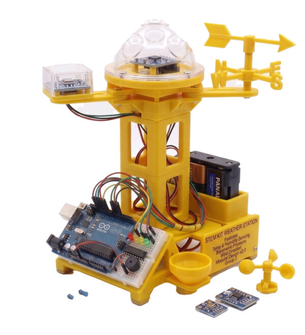 Roboschool ESP32 IoT weather station kit with Wi-Fi cloud temperature humidity pressure visualizer for CBSE and State Board science projects